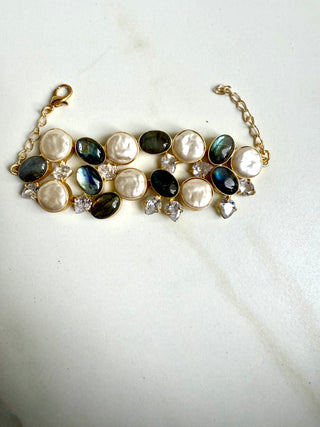 Pearl & Labradorite Bracelet