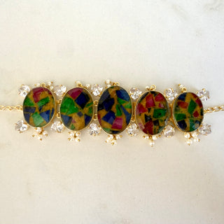 Fawzi Blue Crackle Bracelet