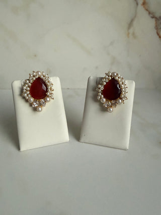 Noor Pearl Halo Statement Earrings