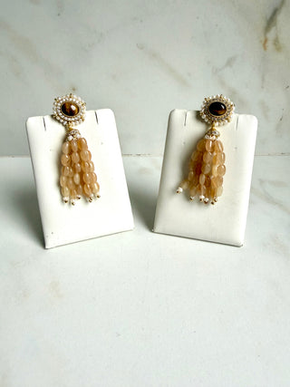 Brown Cascade Polki Drops