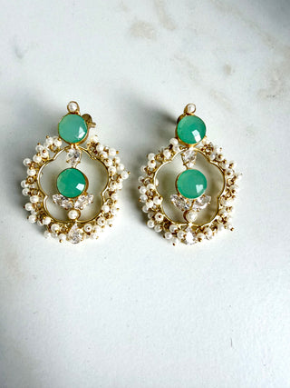 Crimson Teal Earrings