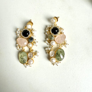 Kai Black & Prehnite Earrings