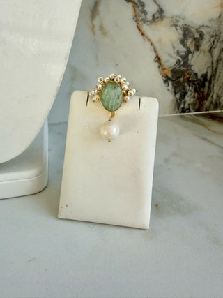 Aurelia Prehnite Pearl Set