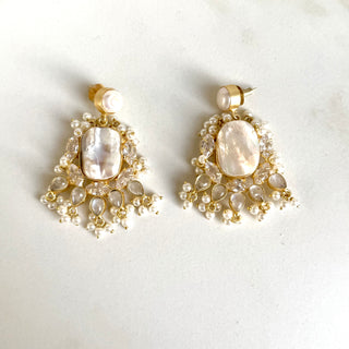 Pearl Cluster Earrings
