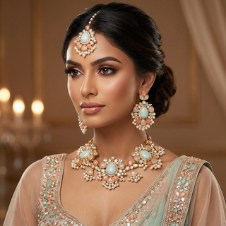 Gulnoor Amzonite Bridal Set