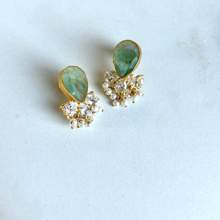 Crystal Sparkle Green Studs