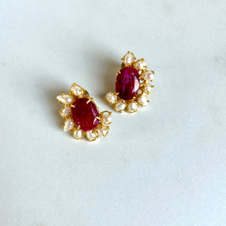 Lubna Ruby Studs