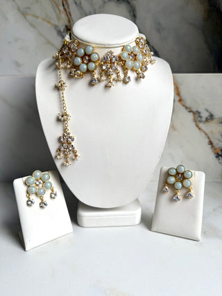 Gulnaar Mint Sparkle Set