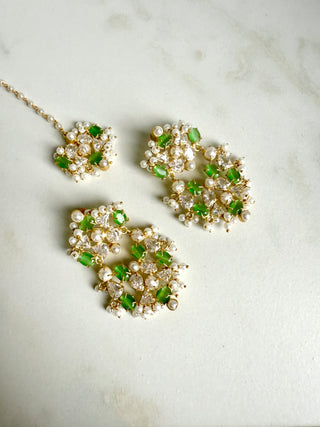 Mughal Luxury Green Tika Set