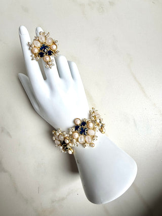 Mehrunsia Navy Bracelet Set