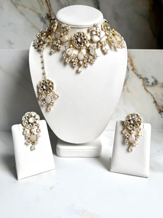 Ivory  Meher Kundan Set
