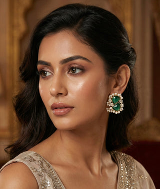 Vanya Emerald Green Studs