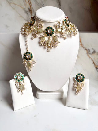 Emerald Kundan Set