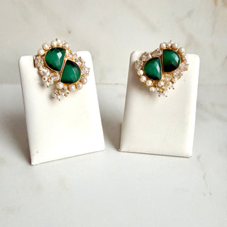 Vanya Emerald Green Studs