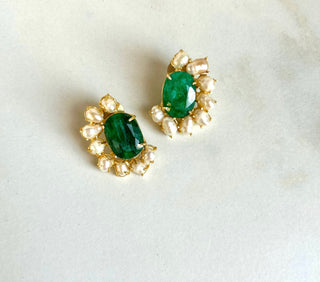 Lubna Emerald Earrings