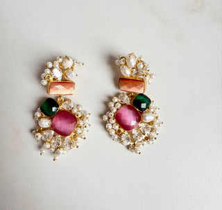 Sitara Pink Gemstone Earrings
