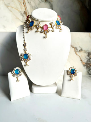 Zahra Blue & Pink Set