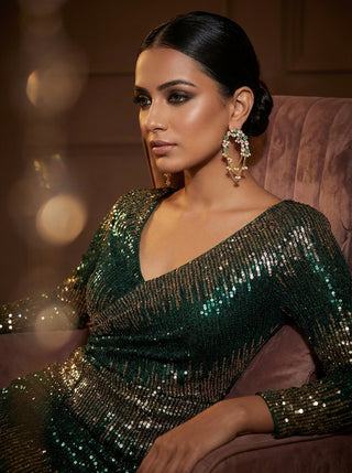 Crystal Amzonite Cascade Earrings