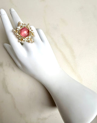 Pink Crystal Ring