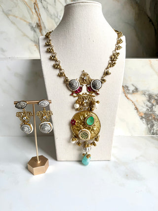 Heeraa Mint Mala Set