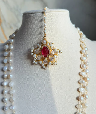 Regal Ruby & Pearl Set