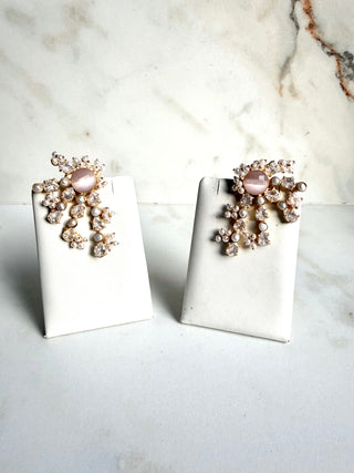 Pink Star Crystal Earrings