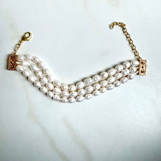 Pearl 3 Tier Bracelet