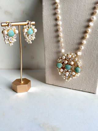 Amzonite Mala Set