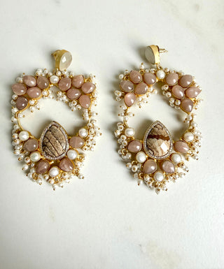 Moonstone Statement Earrings
