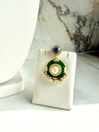 Noir Emerald Pearl Choker Set