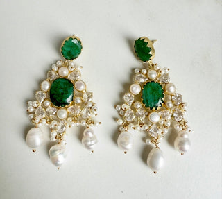 Emerald  Luxury Chandelier Earrings