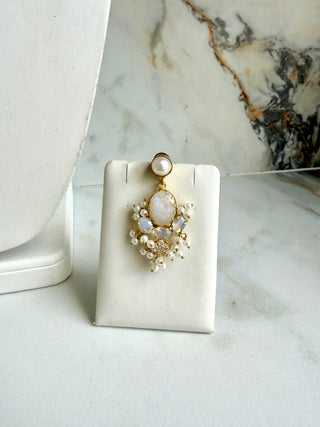 Classic White Selenite Pearl Set