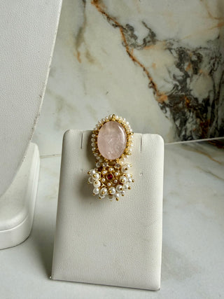 Serene Quartz Statement Set
