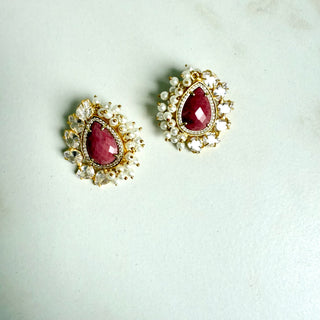 Isma Ruby Crystal Studs