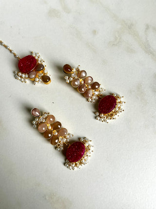 Hot Pink Druzy Set