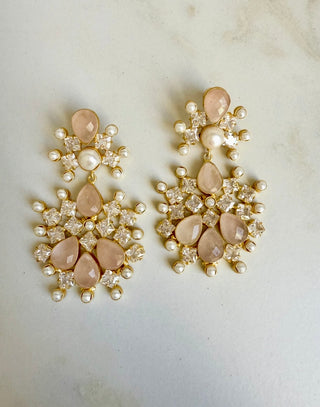 Statement Quartz Bloom Earrings