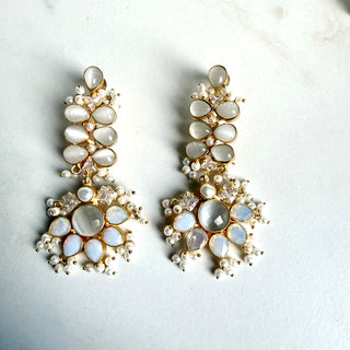 Silver Mist Cascade Earrings
 Dangle Earrings