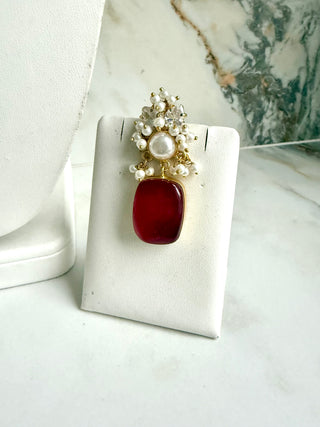Rubellite Pearl Regal Choker Set