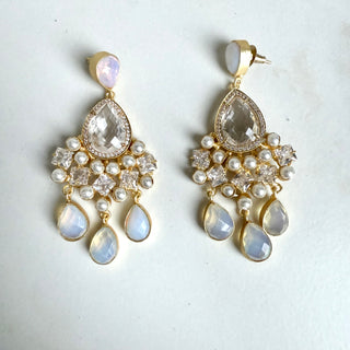 Sonya Selenite Earrings