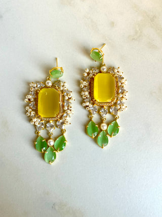 Sumra Yellow Statment Earrings