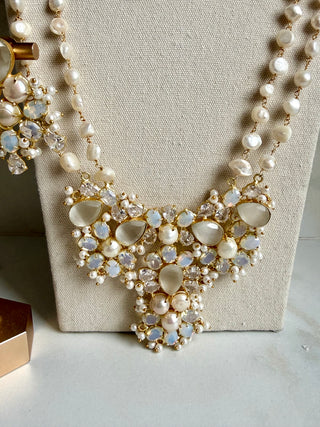 Selenite Statement Mala Set