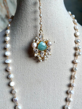 Amzonite Mala Set