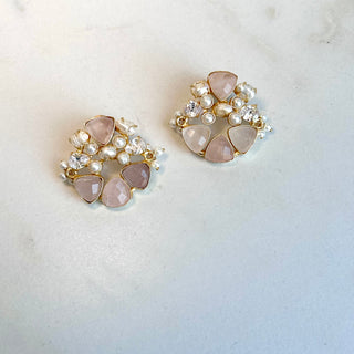 Suman Quartz Statement Studs