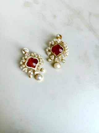 Neelam Orange Earrings