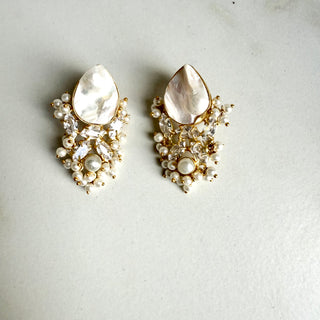 Pearl Cluster Earrings