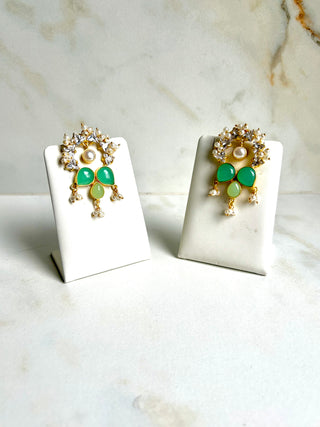 Lime & Pearl Earrings