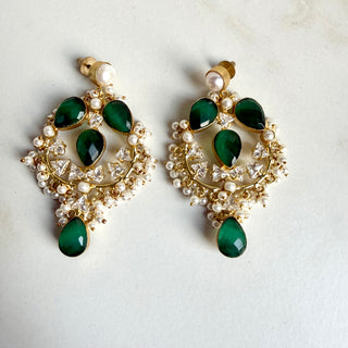 Royal Rani Emerald Pearl Chandeliers