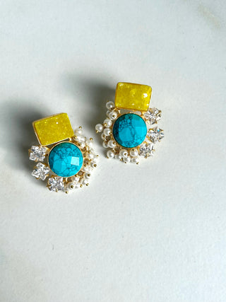 Rangoli Turquoise Earrings