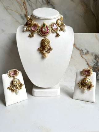 Heera Pink Glass Set