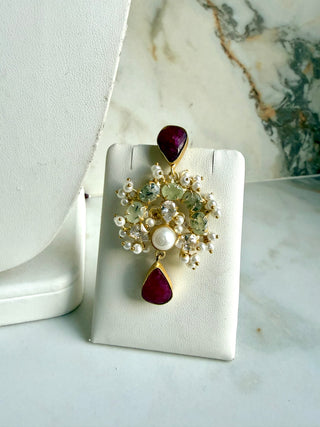 Noor-e-Ruby Prehnite Set